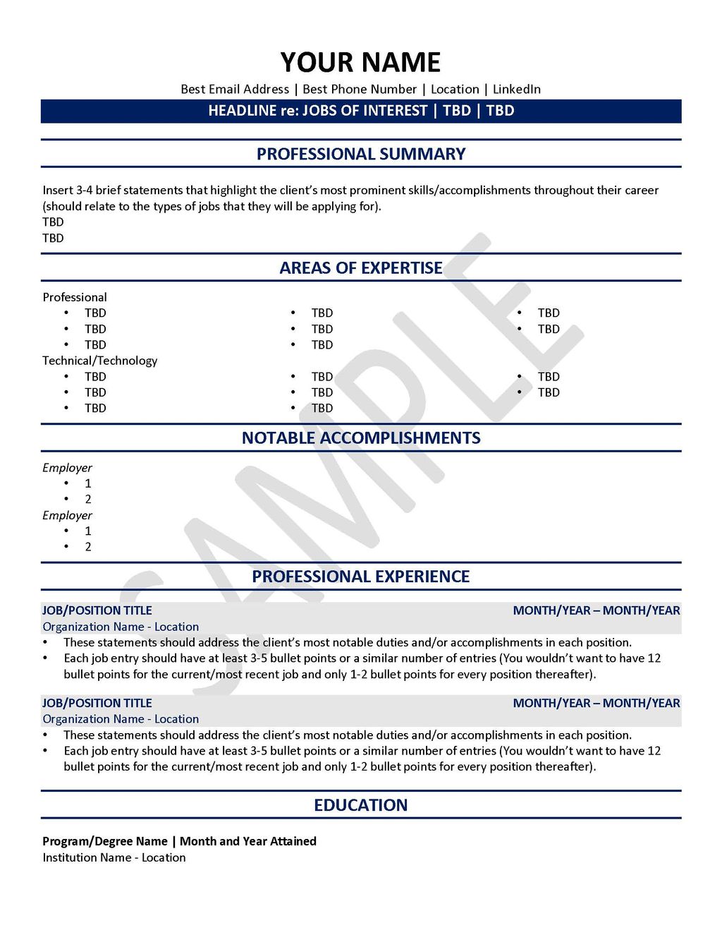 Sample Operations Template