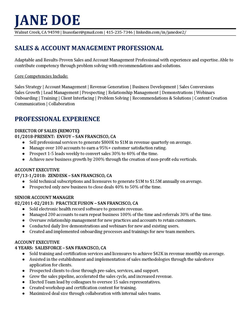 Sales/Account Management