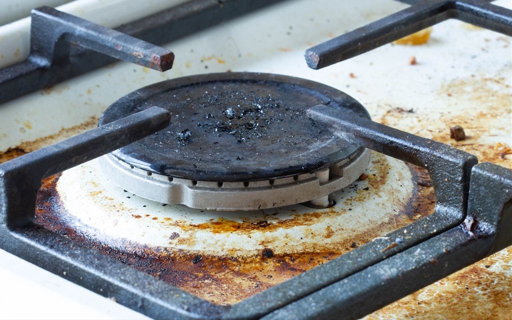 How to clean your cast iron stove grates and burners.