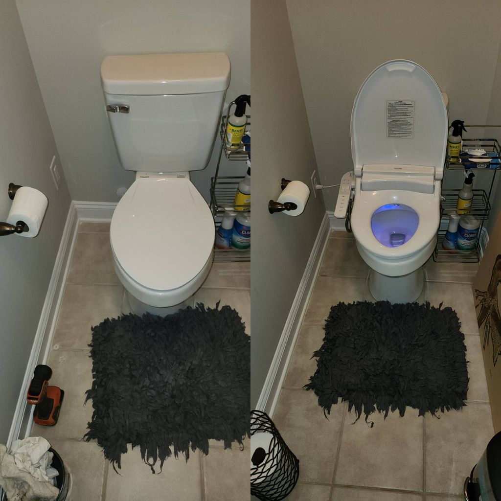 Electric bidet seat install