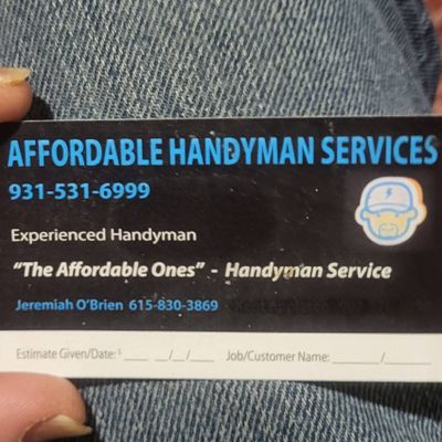 Avatar for Affordable Handyman Services by    Jeremiah OBrien