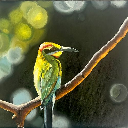 Wildlife painting with oils 