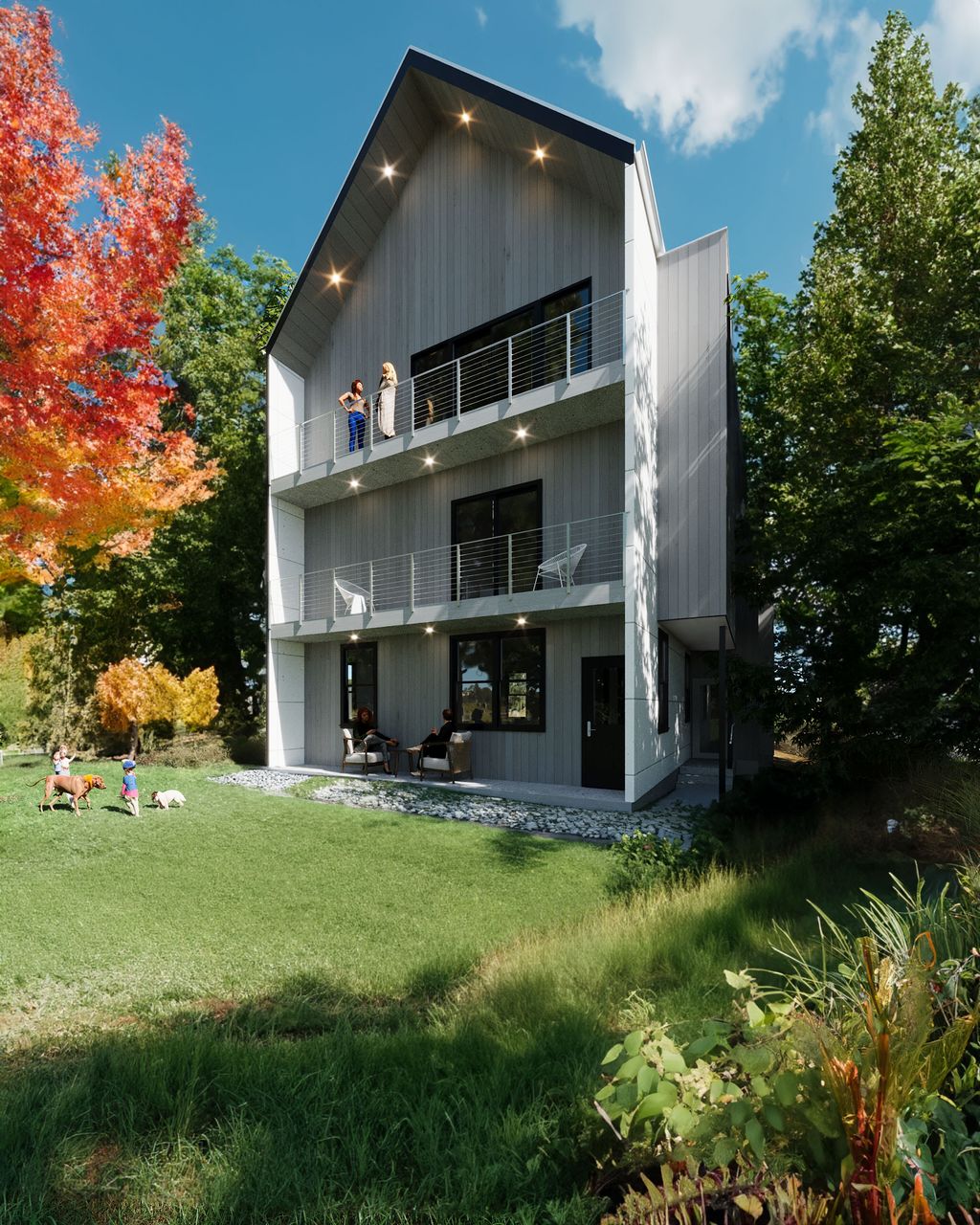 Rear yard of the Ormond St duplex in West Atlanta,