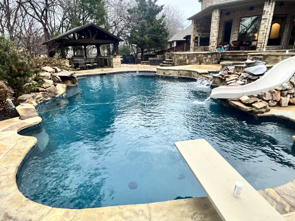 Beautiful huge pool we service in McKinney