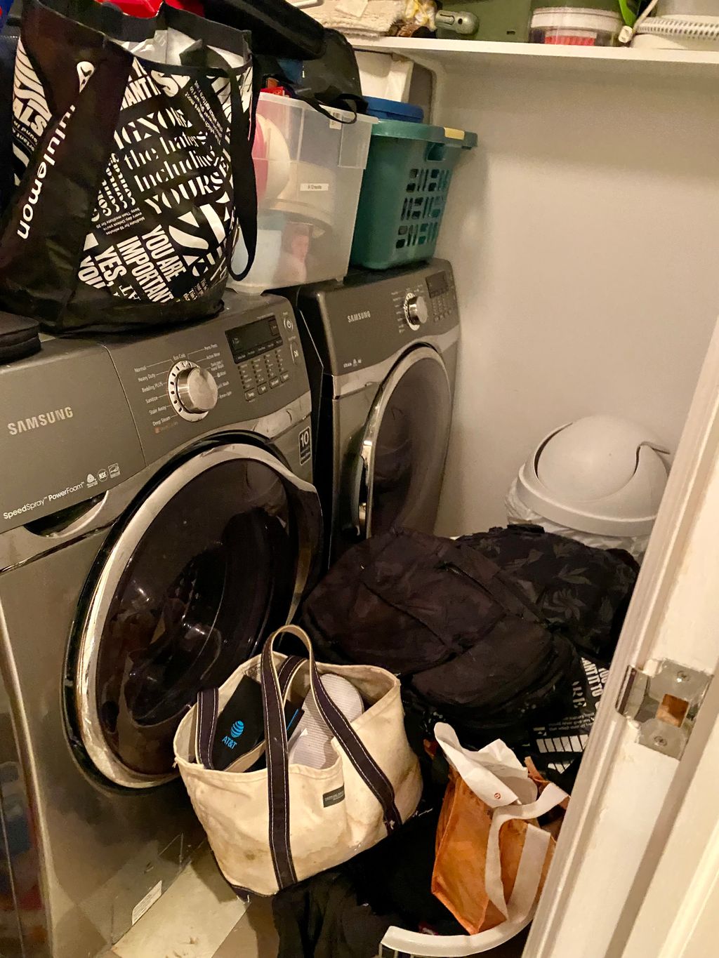 Before: laundry room.