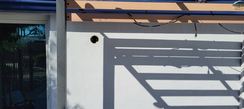 backyard lighting installation 