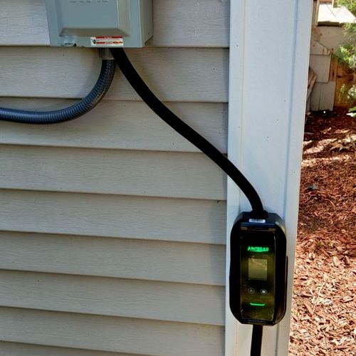 Installed a new 240v outlet for my ev charger. Pro