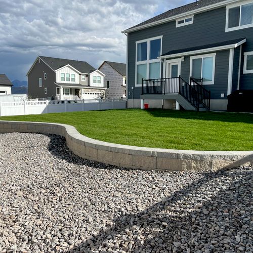 Natural Landscaping, Fence and Retaining Wall
