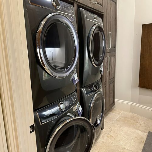 11/2 installed 2 washer and dryer stacking with st