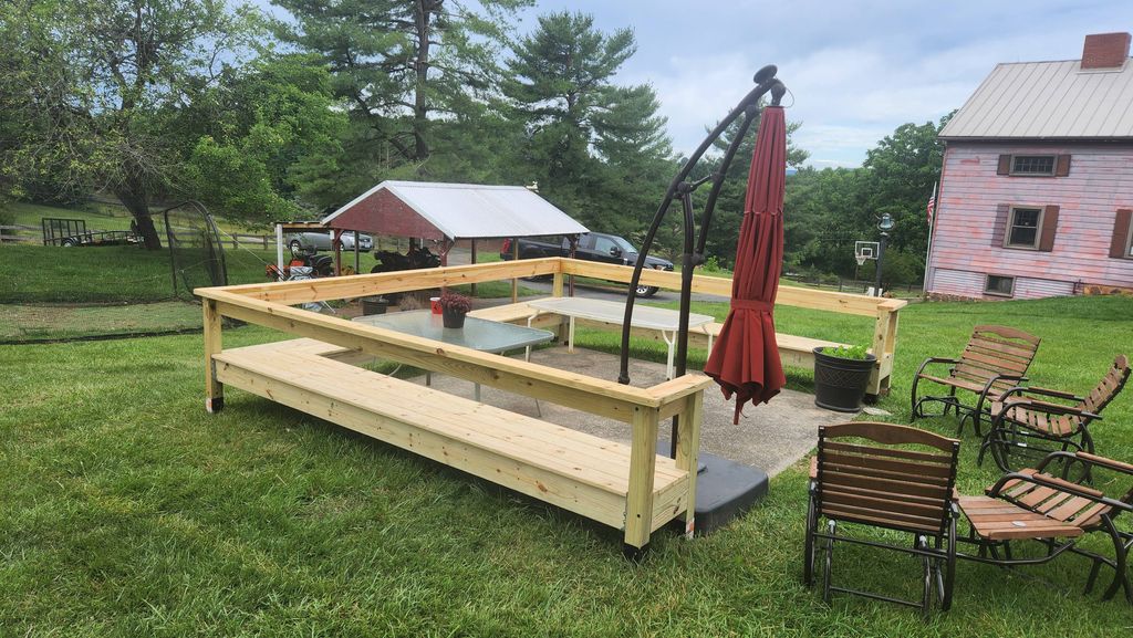 Custom bench for patio