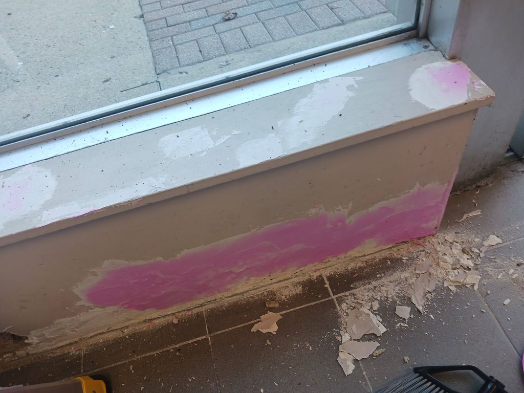 Bank Entrance Seat Drywall Repair