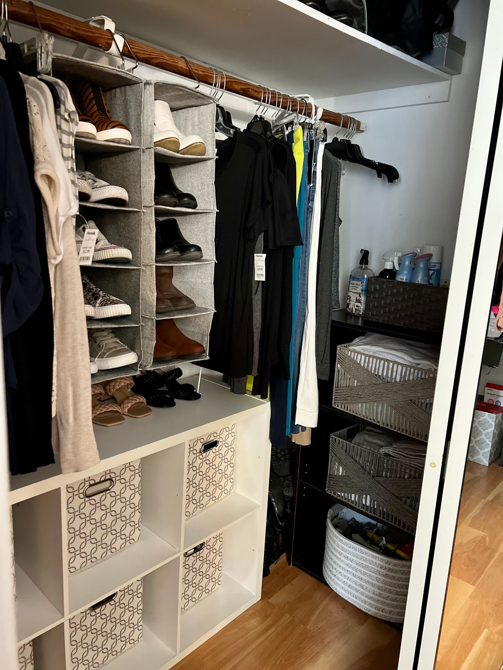 Linen shelf after getting organized