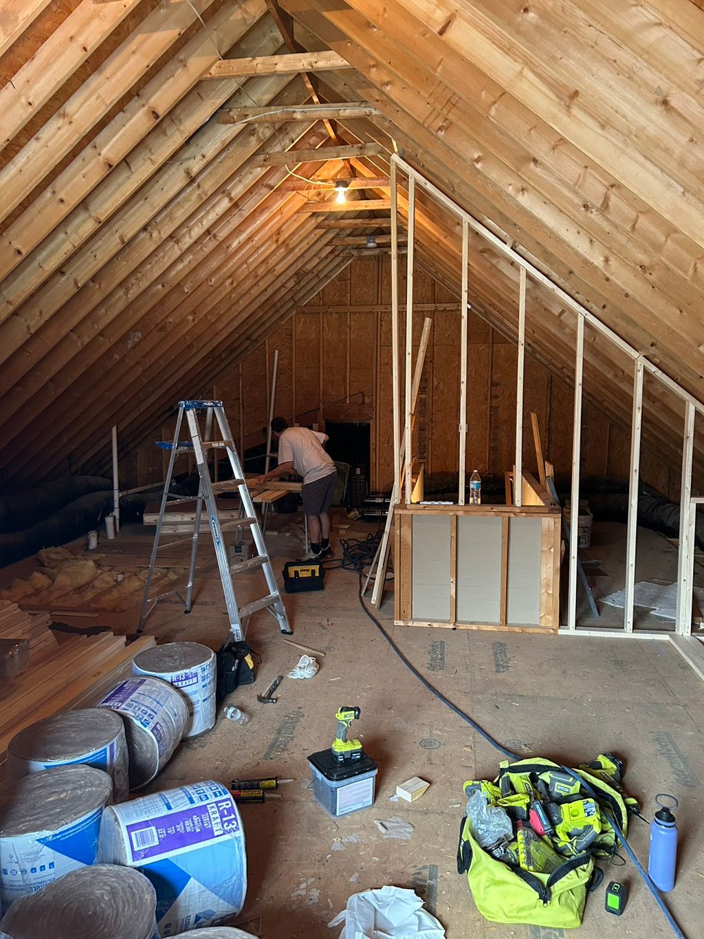 Unfinished attic