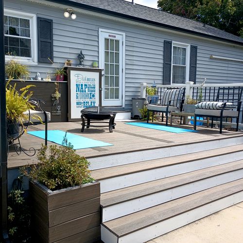 RL built our back porch and put a half bath in for