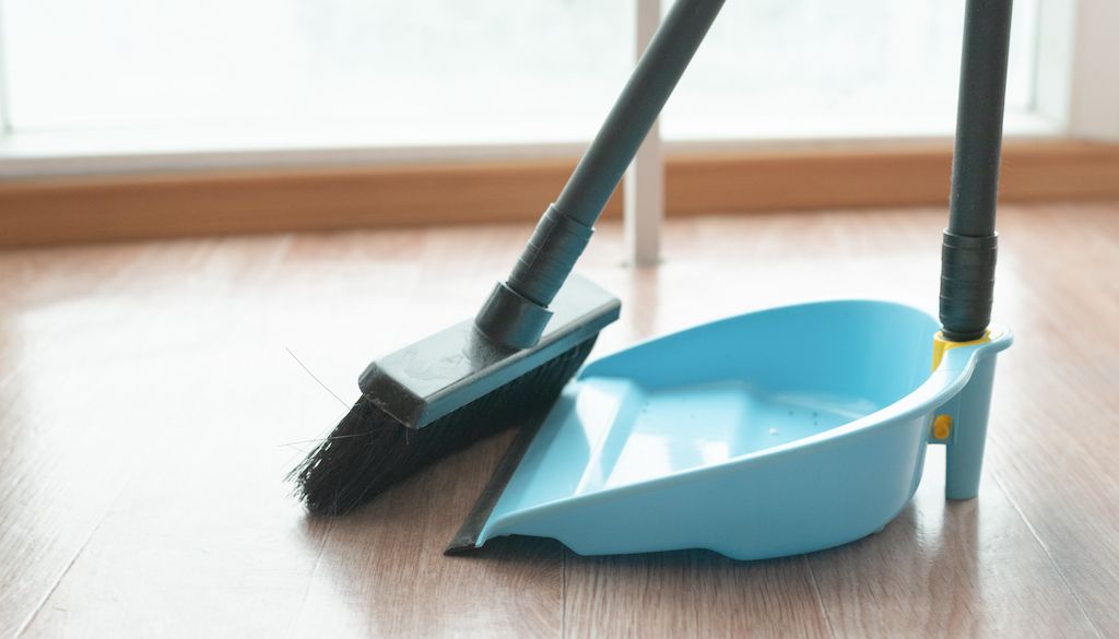 dustpan and broom