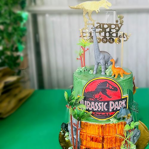 Dino themed cake