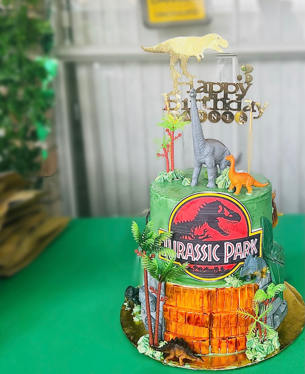 Dino themed cake