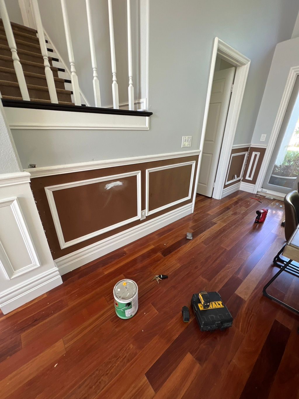 In progress, wainscoting 