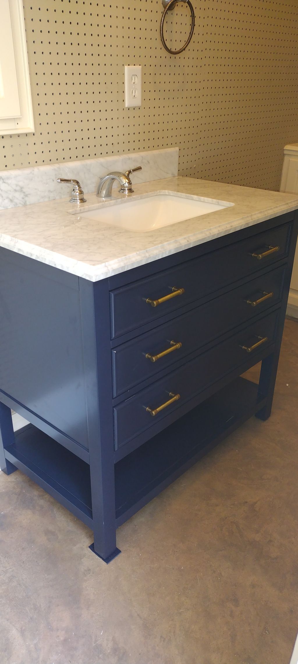 Bathroom vanity installation 
