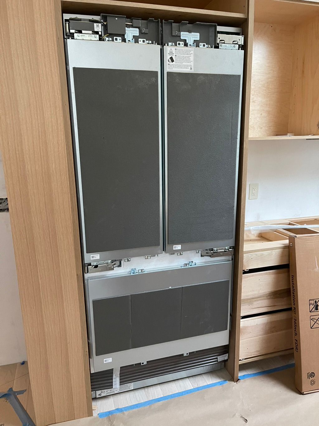 Custom 500 pound extra tall cabinet fitted refrige