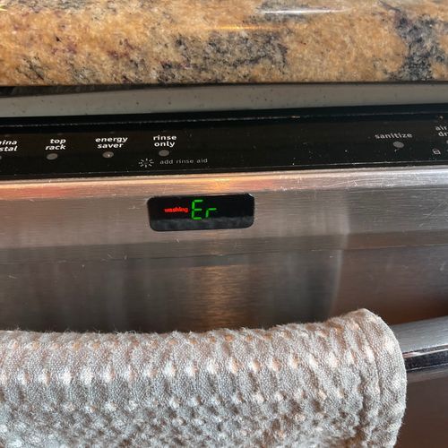 I was getting a weird message on my dishwasher mac