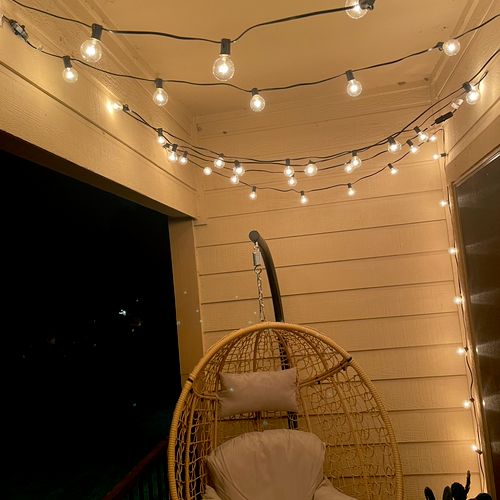 Isaac did a great job installing our patio lights.