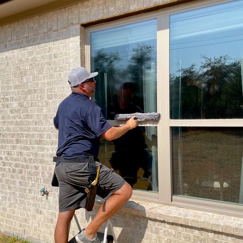 external cleaning of windows, hard water removal, 
