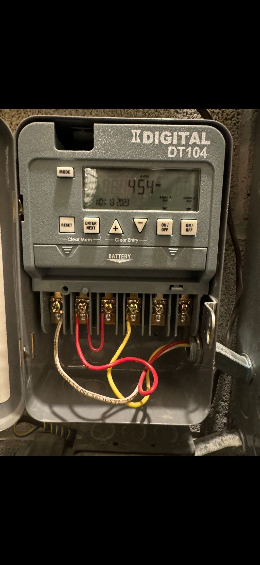 Replaced 9 mechanical T103 timers for digital DT10