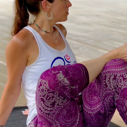 Sharing Yin Yoga on our Bali Retreat