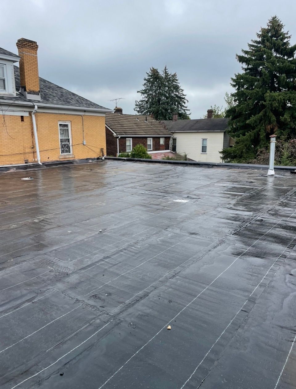 New roof install on commercial building using Torc