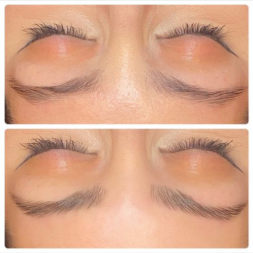 Before & after brow lamination 