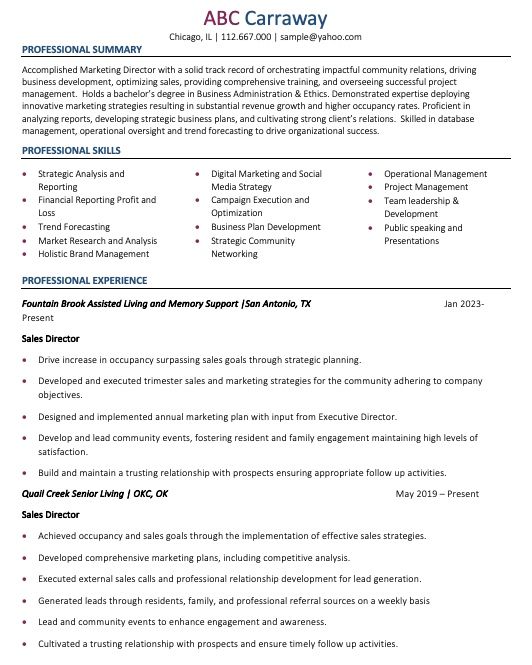 Sample Resume 1