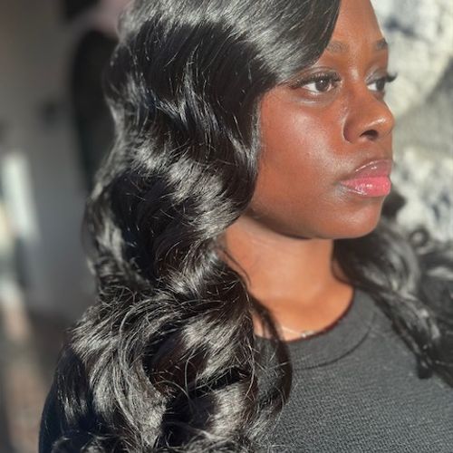 Full sew in with leave out package (includes hair)