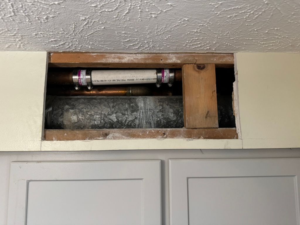 After repairing leaking pipe