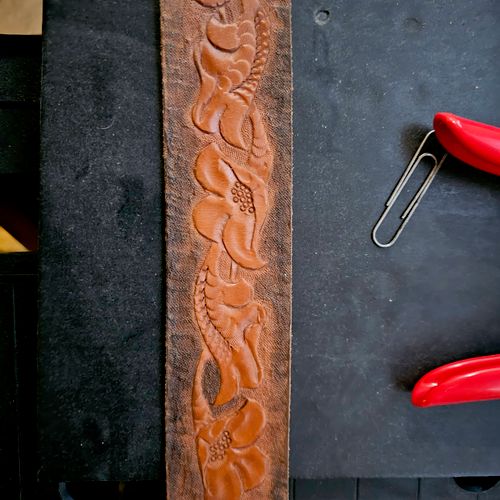 Hobby, Leathercraft. BookMark I tooled and Dyed