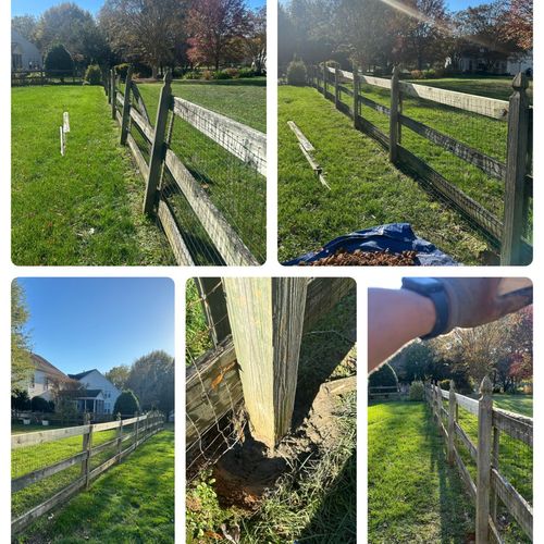 Leaning fence and warped beams repair!