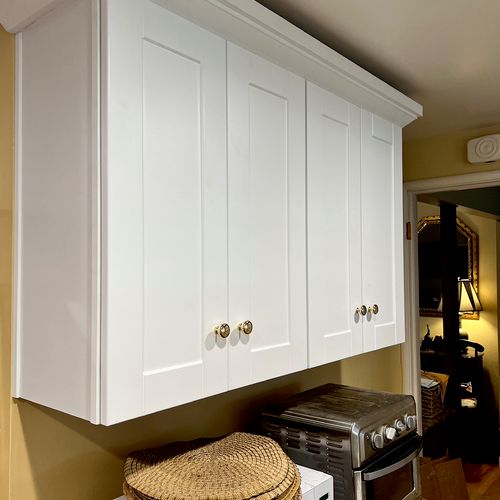 Mitchell installed a couple of new cabinets in my 