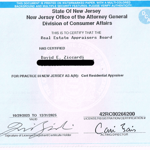 New Jersey Certification