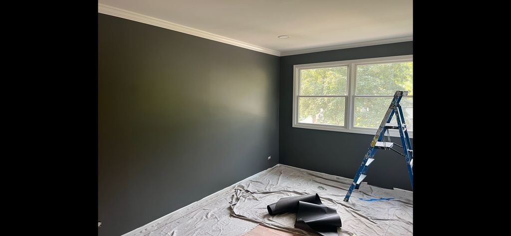 customer master bedroom after ceiling, window trim