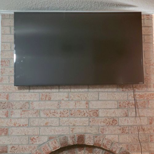 Put up my TV in brick and did a great job. Is chea