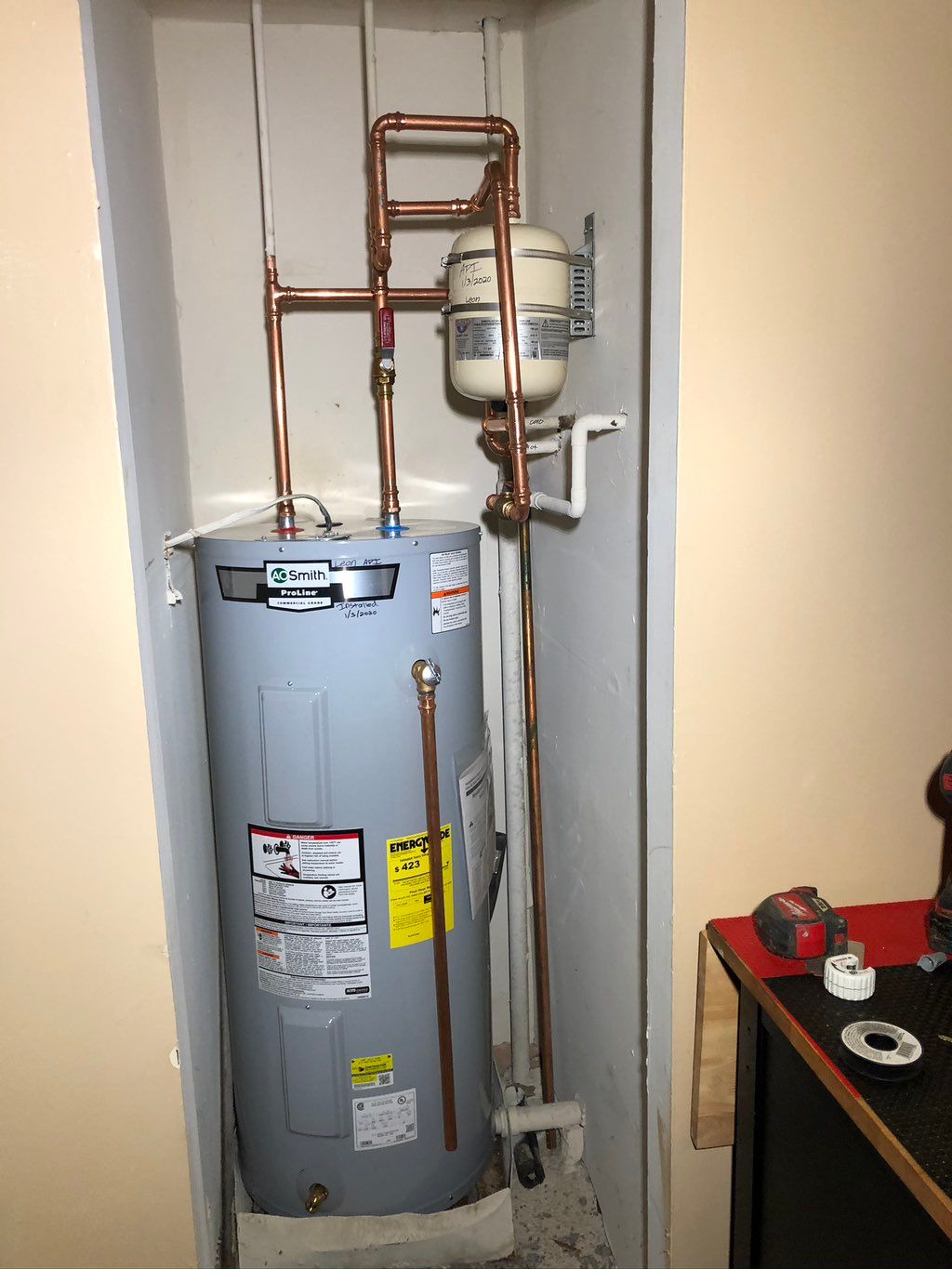 New water heater install