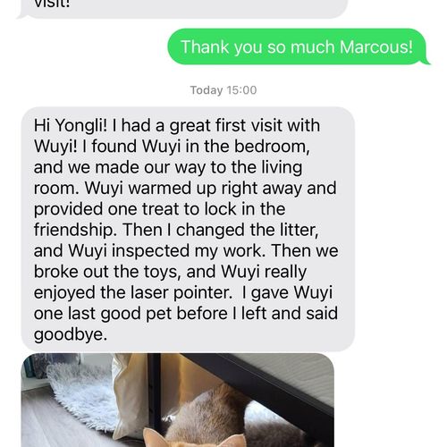 Marcous is AMAZING! He helped take care of my cat 