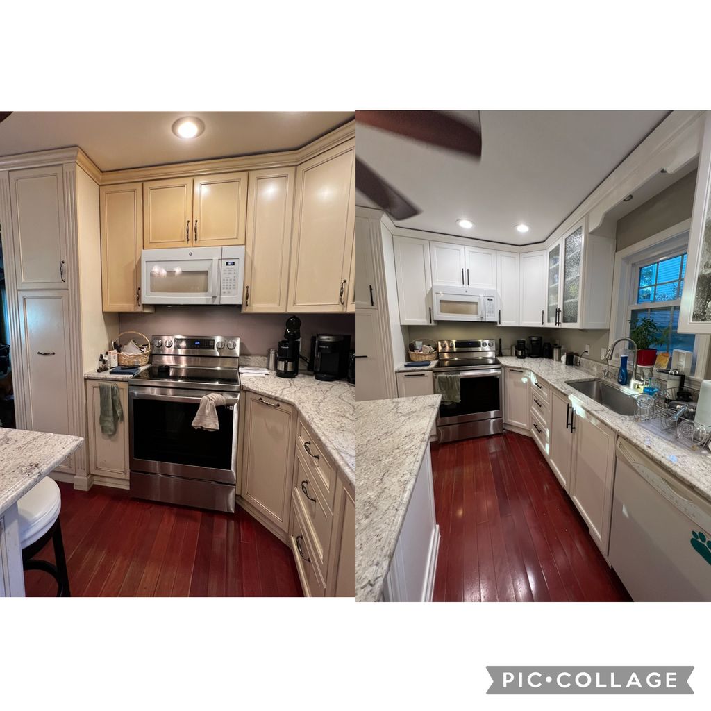 CABINETS: nicotine removal, overall cleaning, sand