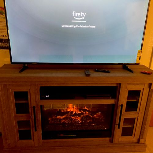 I am really happy with my new electric fireplace. 