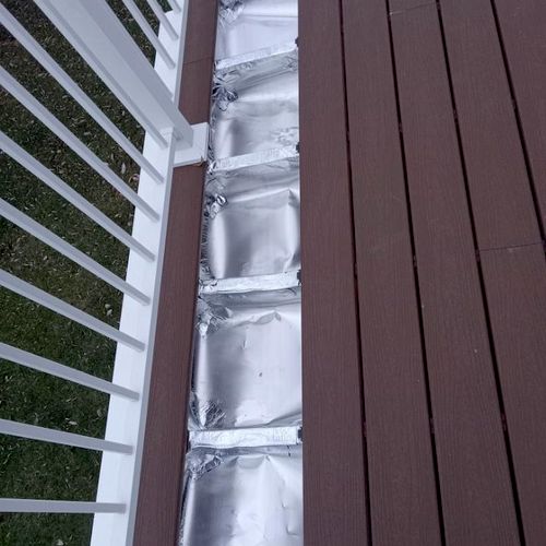 Joseph repaired/installed a under deck gutter syst