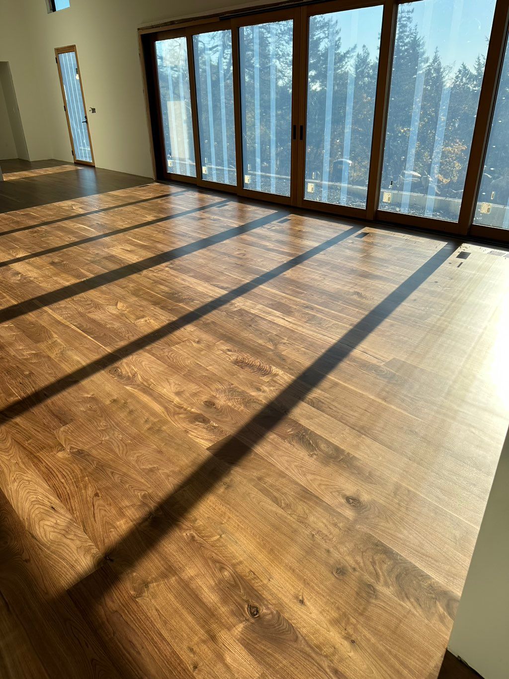 Walnut solid hardwood character grade.
