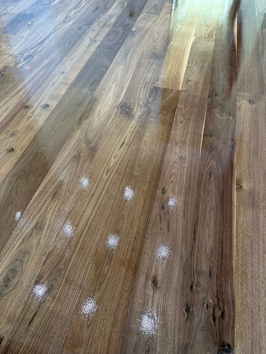Walnut solid hardwood character grade.