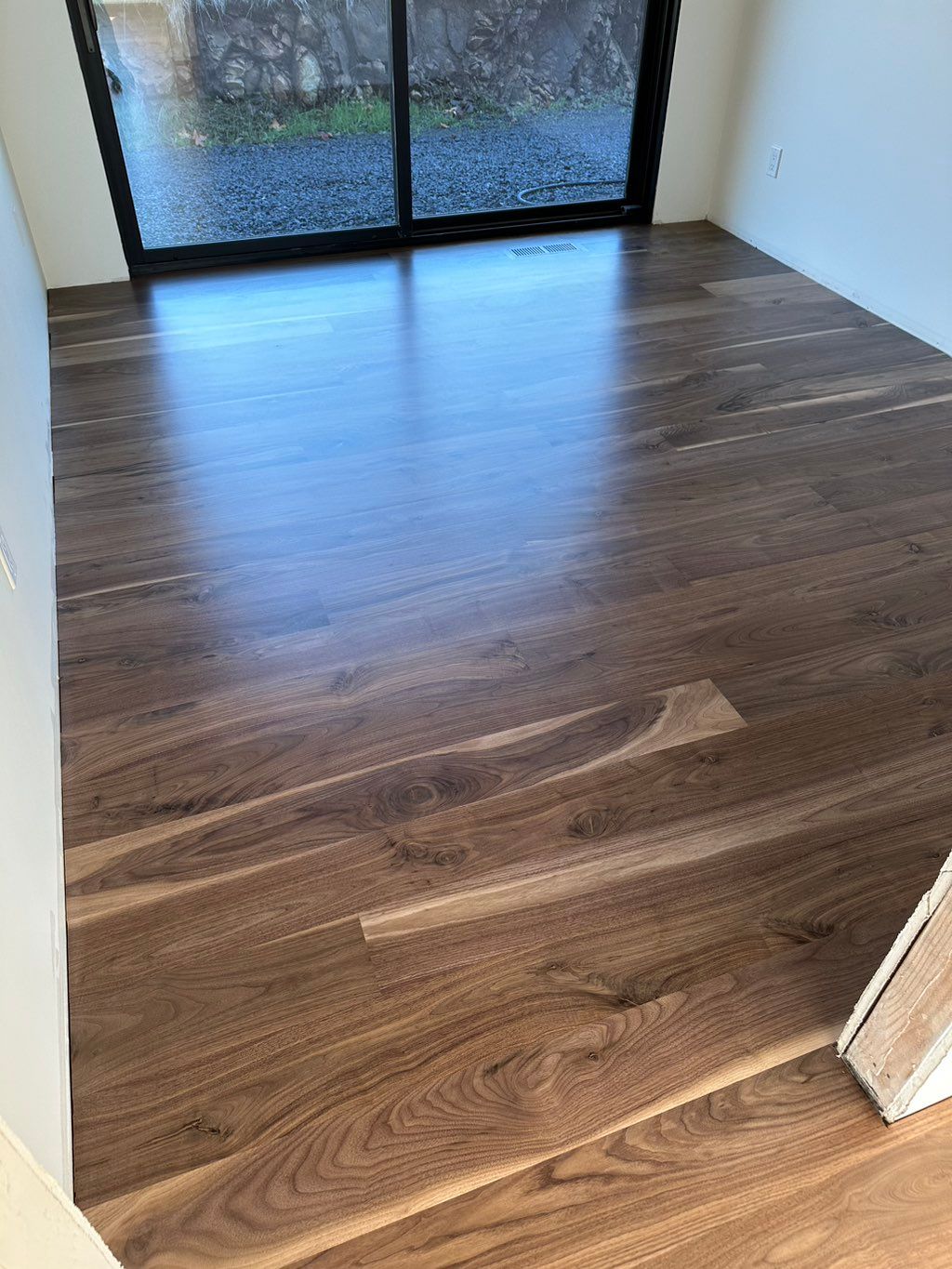 Walnut solid hardwood character grade.