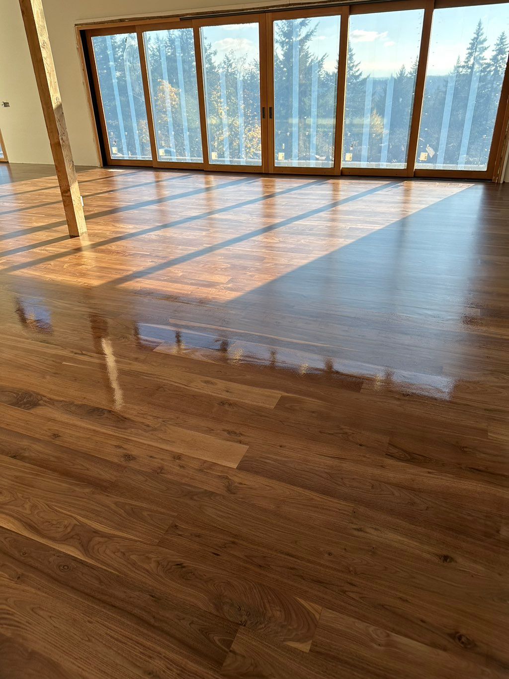 Walnut solid hardwood character grade.