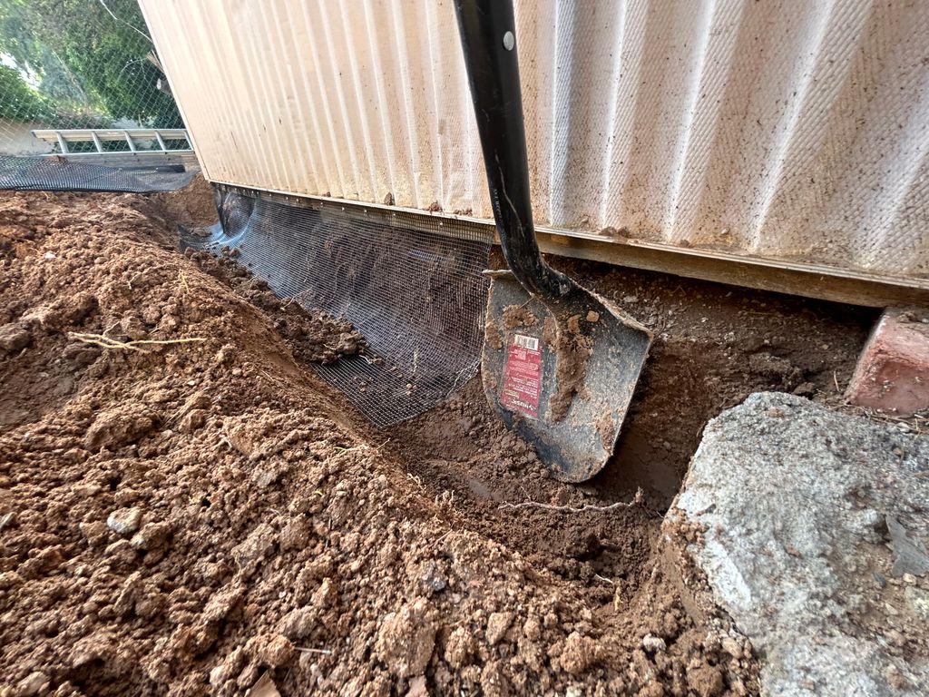 Dig barrier - Ground Squirrels